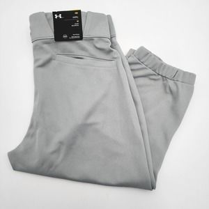 NWT Women's Under Armour 1375665 Utility Fitted/Cropped Softball Pants Gray Sz M